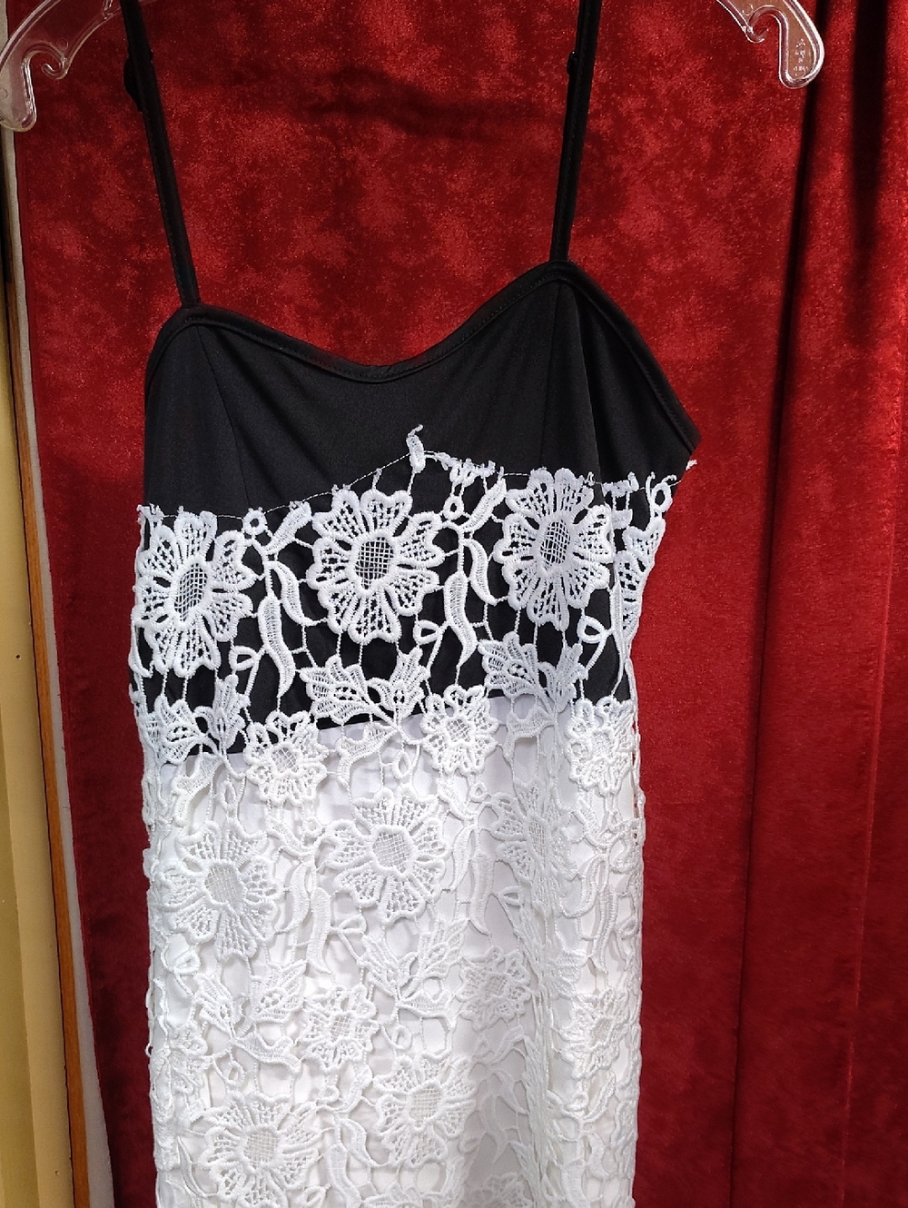 Black and White Lace Mini Dress